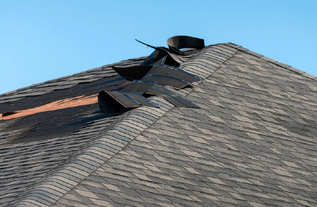 damaged roof insurance claim