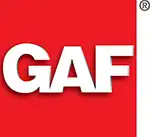 GAF red logo. Roofing in Atlanta, GA.